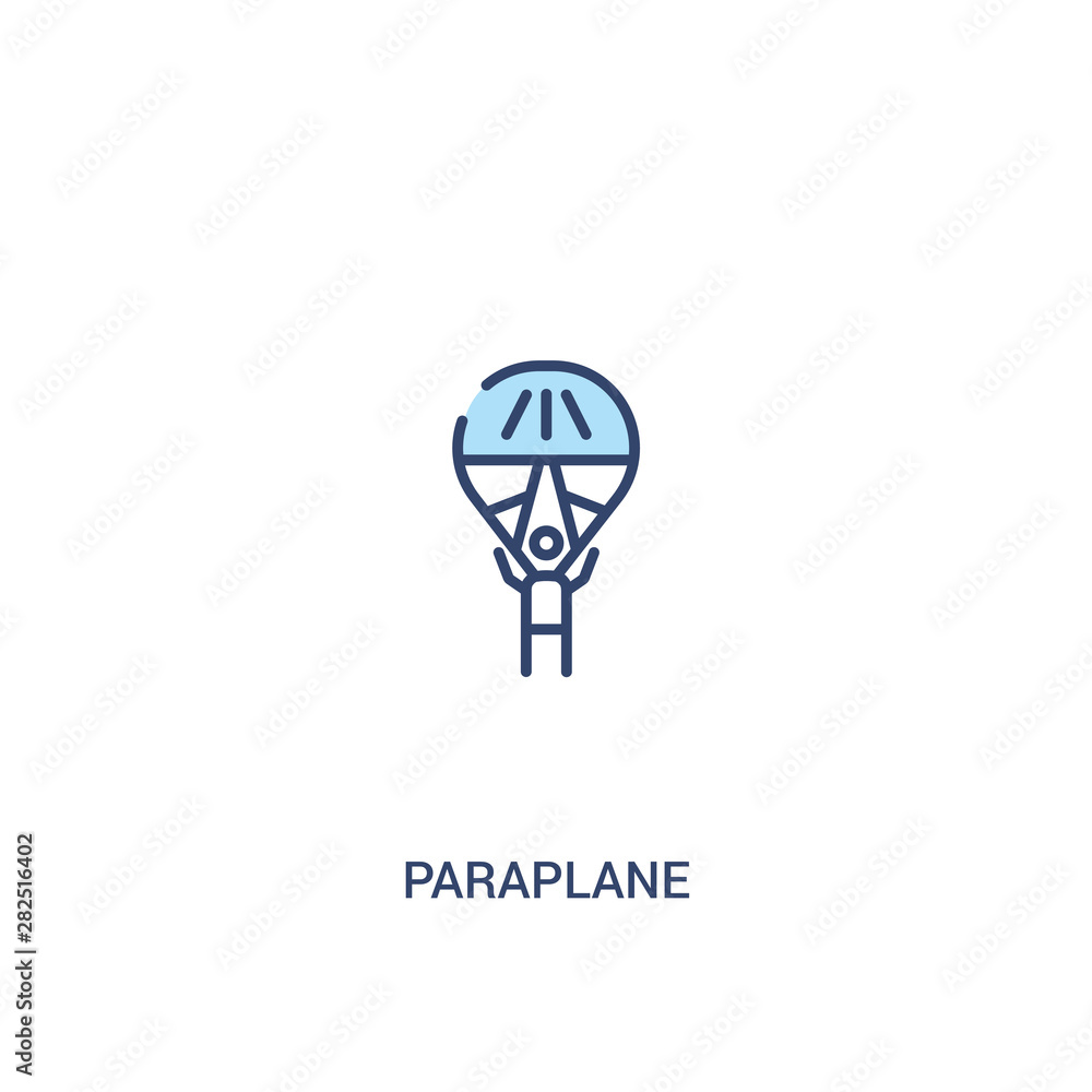 paraplane concept 2 colored icon. simple line element illustration. outline blue paraplane symbol. can be used for web and mobile ui/ux. paraplane concept 2 colored icon. simple line element illustration. outline blue paraplane symbol. can be used for web and mobile ui/ux.
