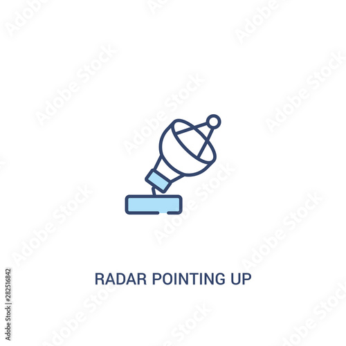 radar pointing up concept 2 colored icon. simple line element illustration. outline blue radar pointing up symbol. can be used for web and mobile ui/ux. © zaurrahimov