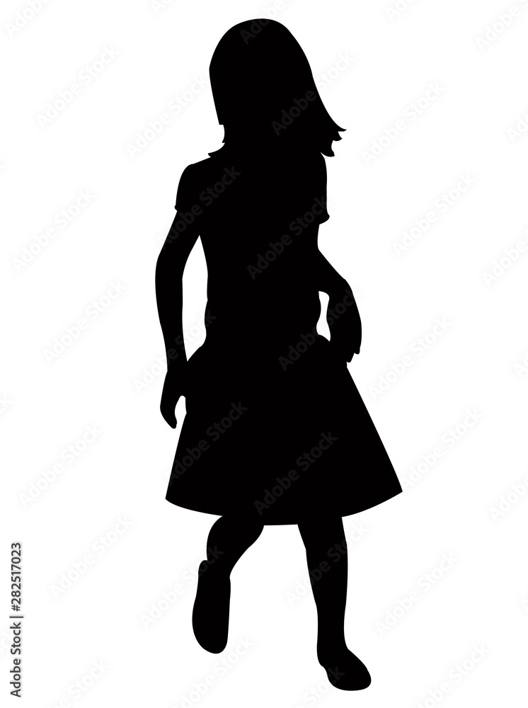 a girl walking silhouette vector a girl walking silhouette vector