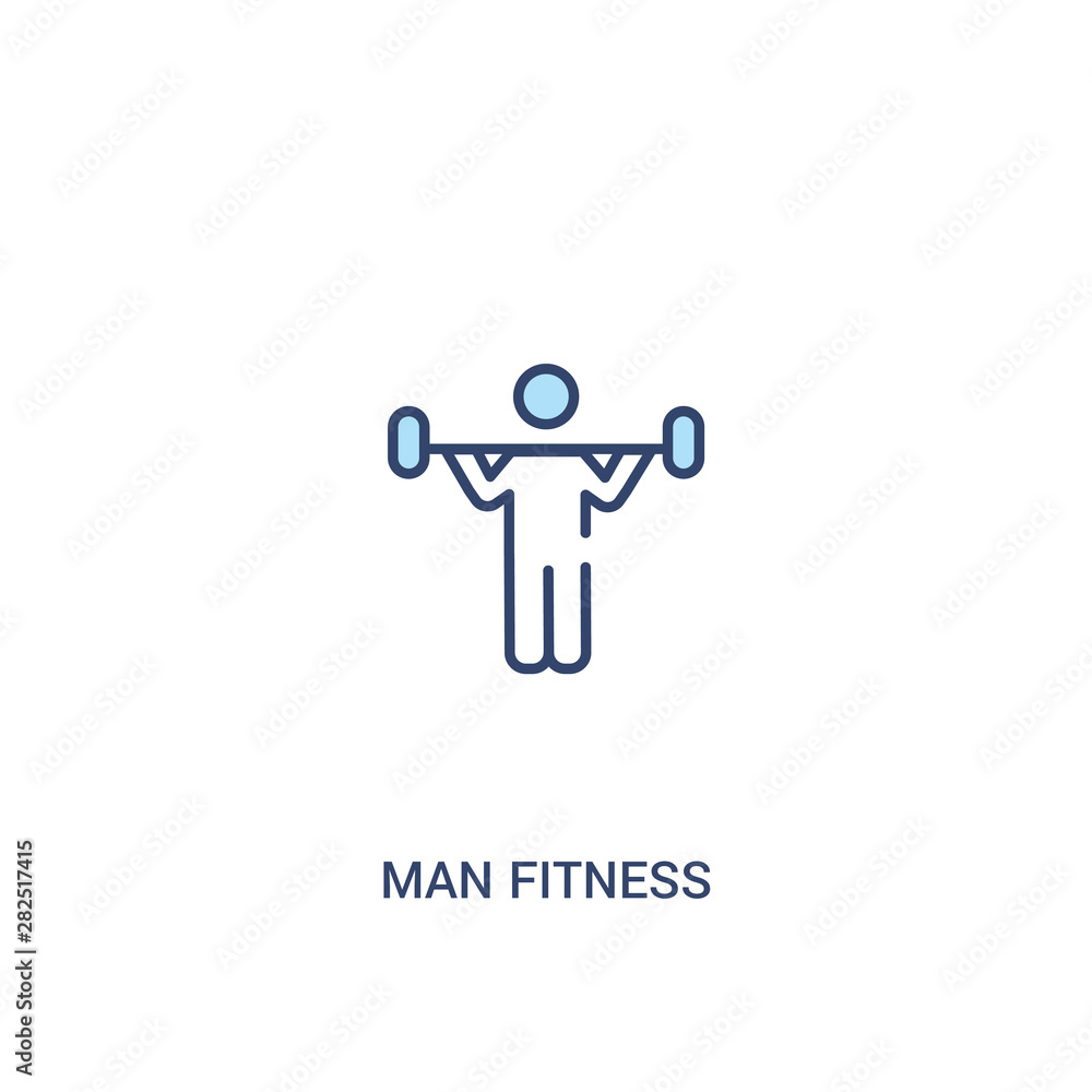 man fitness concept 2 colored icon. simple line element illustration. outline blue man fitness symbol. can be used for web and mobile ui/ux. man fitness concept 2 colored icon. simple line element illustration. outline blue man fitness symbol. can be used for web and mobile ui/ux.