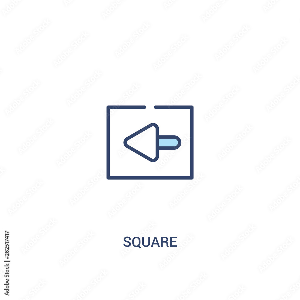 square concept 2 colored icon. simple line element illustration. outline blue square symbol. can be used for web and mobile ui/ux. square concept 2 colored icon. simple line element illustration. outline blue square symbol. can be used for web and mobile ui/ux.