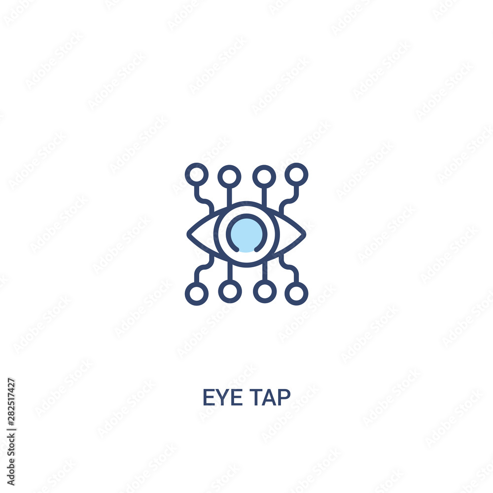 eye tap concept 2 colored icon. simple line element illustration. outline blue eye tap symbol. can be used for web and mobile ui/ux. eye tap concept 2 colored icon. simple line element illustration. outline blue eye tap symbol. can be used for web and mobile ui/ux.