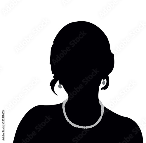 a woman head silhouette vector