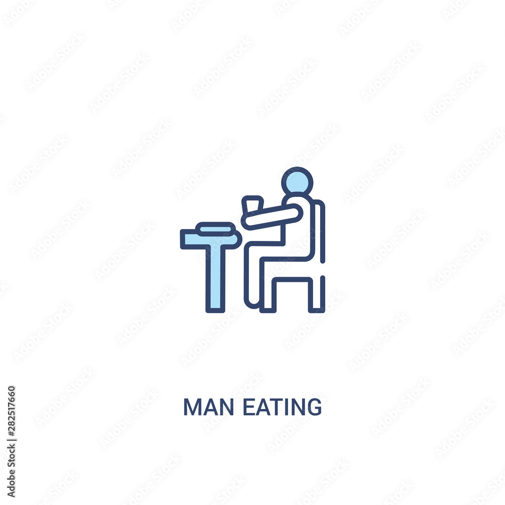 man eating concept 2 colored icon. simple line element illustration. outline blue man eating symbol. can be used for web and mobile ui/ux. man eating concept 2 colored icon. simple line element illustration. outline blue man eating symbol. can be used for web and mobile ui/ux.