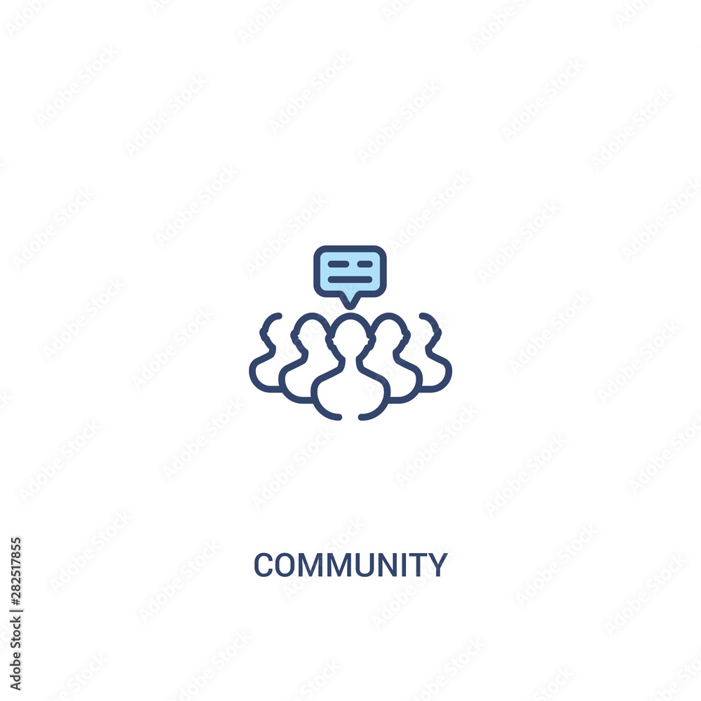 community concept 2 colored icon. simple line element illustration. outline blue community symbol. can be used for web and mobile ui/ux. community concept 2 colored icon. simple line element illustration. outline blue community symbol. can be used for web and mobile ui/ux.