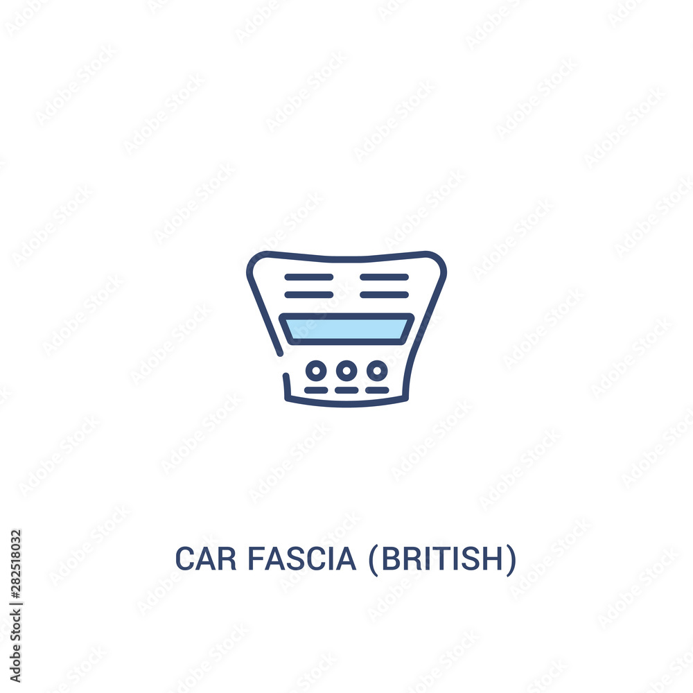 car fascia (british) concept 2 colored icon. simple line element illustration. outline blue car fascia (british) symbol. can be used for web and mobile ui/ux. car fascia (british) concept 2 colored icon. simple line element illustration. outline blue car fascia (british) symbol. can be used for web and mobile ui/ux.