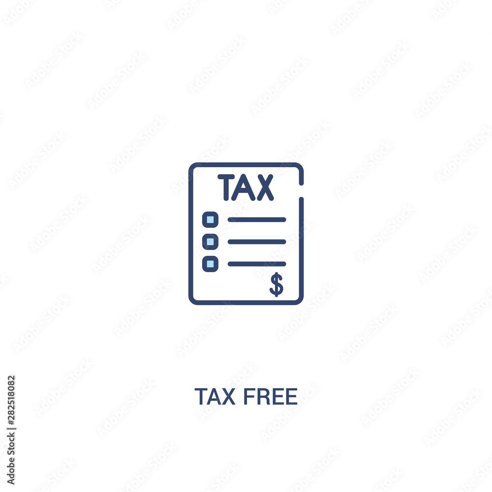 tax free concept 2 colored icon. simple line element illustration. outline blue tax free symbol. can be used for web and mobile ui/ux. tax free concept 2 colored icon. simple line element illustration. outline blue tax free symbol. can be used for web and mobile ui/ux.