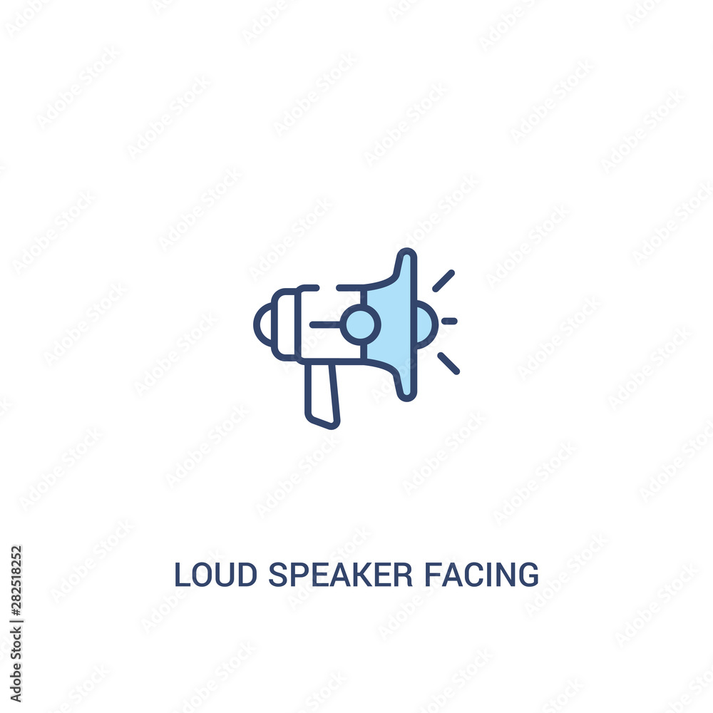 loud speaker facing right concept 2 colored icon. simple line element illustration. outline blue loud speaker facing right symbol. can be used for web and mobile ui/ux. loud speaker facing right concept 2 colored icon. simple line element illustration. outline blue loud speaker facing right symbol. can be used for web and mobile ui/ux.