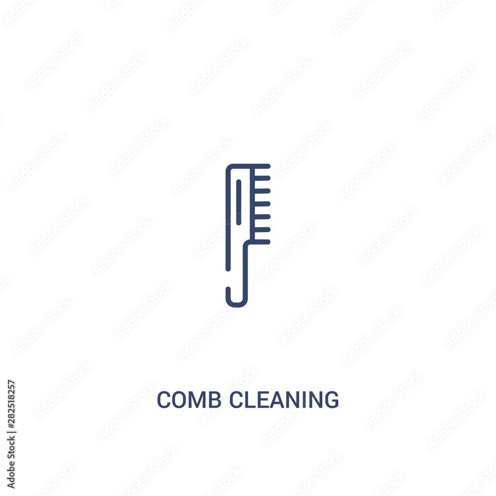 comb cleaning concept 2 colored icon. simple line element illustration. outline blue comb cleaning symbol. can be used for web and mobile ui/ux. comb cleaning concept 2 colored icon. simple line element illustration. outline blue comb cleaning symbol. can be used for web and mobile ui/ux.
