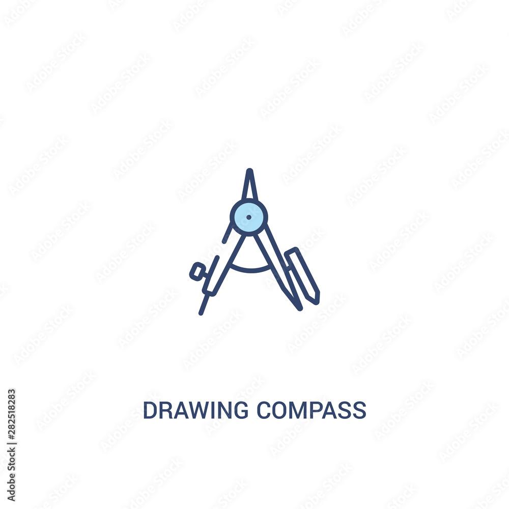 drawing compass concept 2 colored icon. simple line element illustration. outline blue drawing compass symbol. can be used for web and mobile ui/ux. drawing compass concept 2 colored icon. simple line element illustration. outline blue drawing compass symbol. can be used for web and mobile ui/ux.