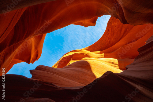 orange canyon and blue sky inspiration