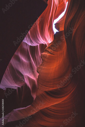 pink and orange canyon walls 