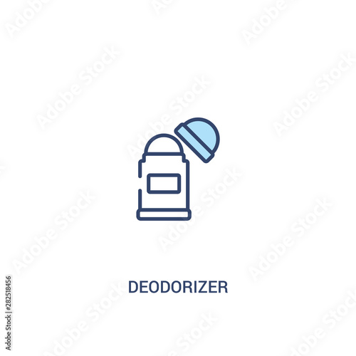 deodorizer concept 2 colored icon. simple line element illustration. outline blue deodorizer symbol. can be used for web and mobile ui/ux.