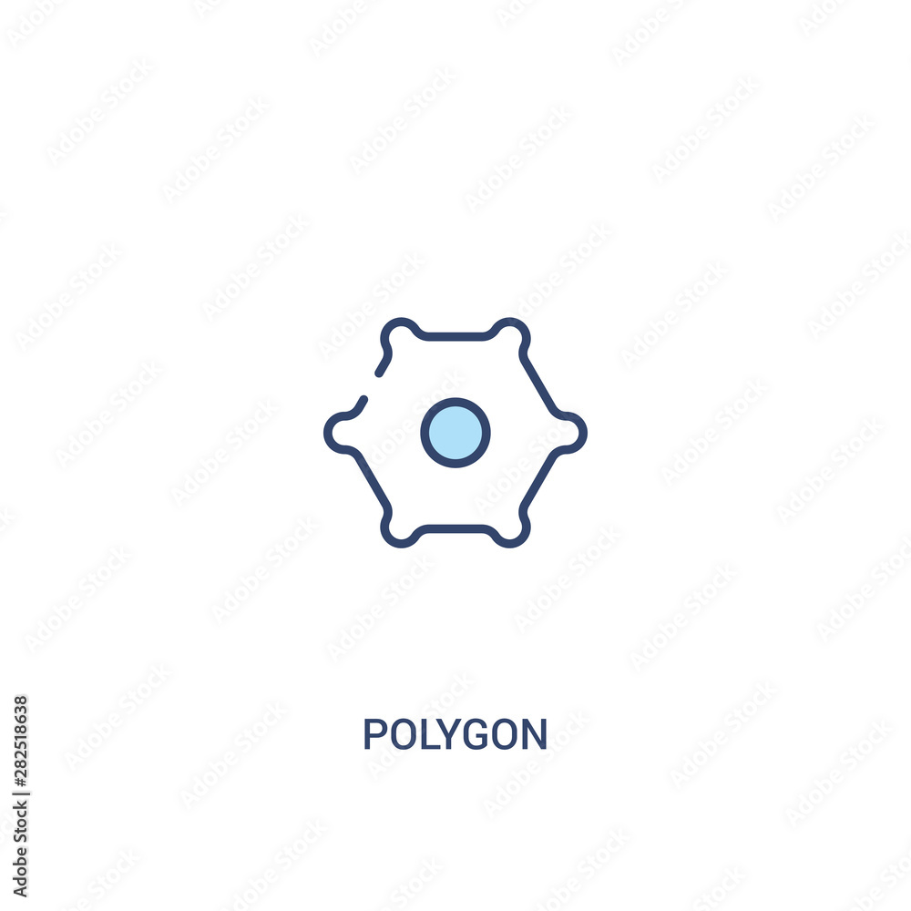 polygon concept 2 colored icon. simple line element illustration. outline blue polygon symbol. can be used for web and mobile ui/ux. polygon concept 2 colored icon. simple line element illustration. outline blue polygon symbol. can be used for web and mobile ui/ux.