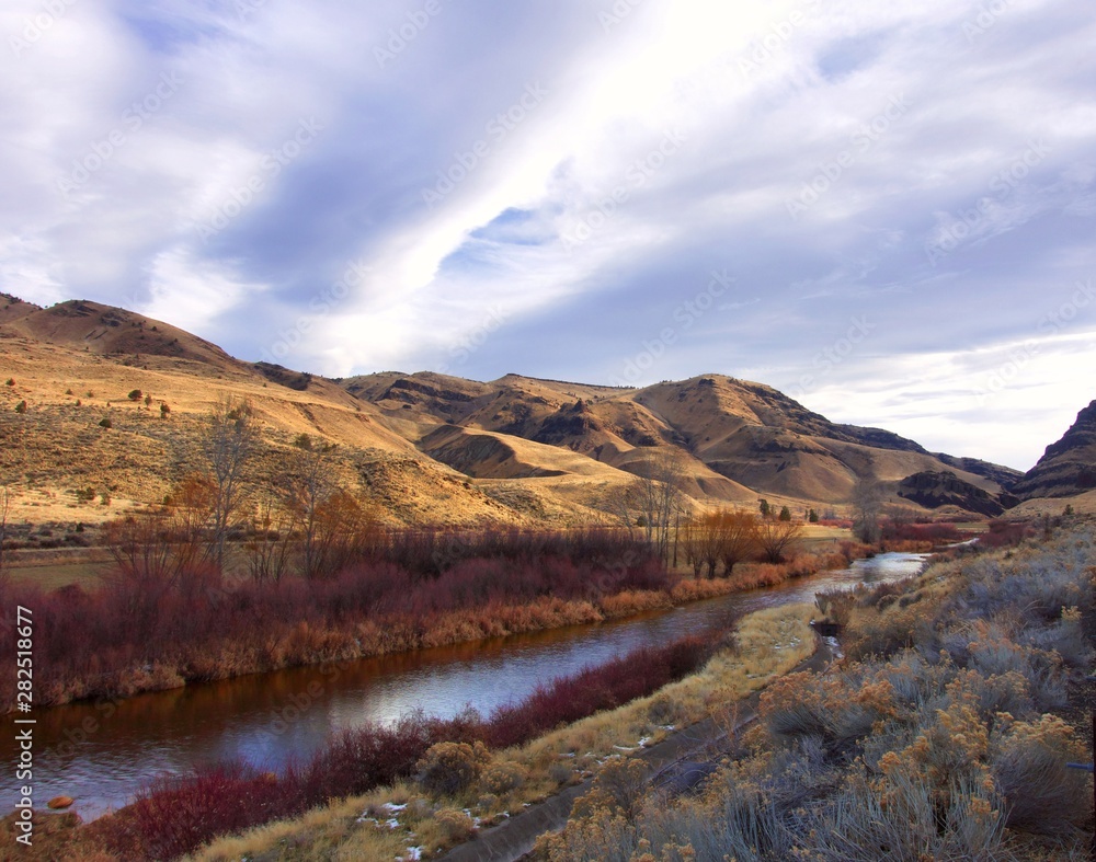 Fall Colors on the John Day River in the John Day Fossil Beds National Monument, Oregon