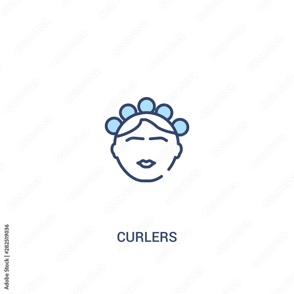 curlers concept 2 colored icon. simple line element illustration. outline blue curlers symbol. can be used for web and mobile ui/ux. curlers concept 2 colored icon. simple line element illustration. outline blue curlers symbol. can be used for web and mobile ui/ux.