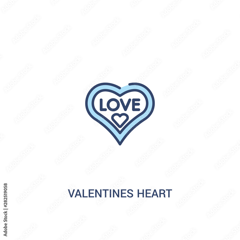 valentines heart concept 2 colored icon. simple line element illustration. outline blue valentines heart symbol. can be used for web and mobile ui/ux. valentines heart concept 2 colored icon. simple line element illustration. outline blue valentines heart symbol. can be used for web and mobile ui/ux.