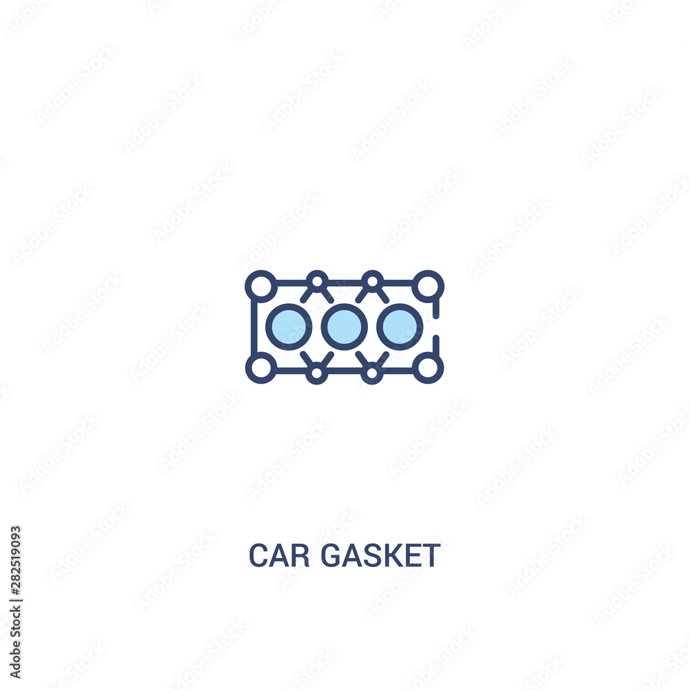 car gasket concept 2 colored icon. simple line element illustration. outline blue car gasket symbol. can be used for web and mobile ui/ux. car gasket concept 2 colored icon. simple line element illustration. outline blue car gasket symbol. can be used for web and mobile ui/ux.