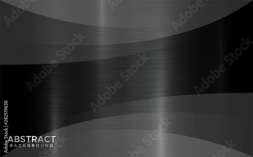 Black brush metal abstract geometric background