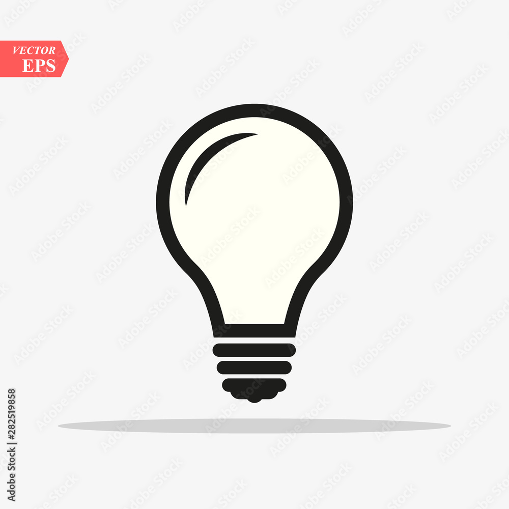Light Bulb line icon vector, isolated on white background. Idea sign, solution, thinking concept. Lighting Electric lamp. Electricity, shine. Trendy Flat style for graphic design, Web site, UI. EPS Light Bulb line icon vector, isolated on white background. Idea sign, solution, thinking concept. Lighting Electric lamp. Electricity, shine. Trendy Flat style for graphic design, Web site, UI. EPS