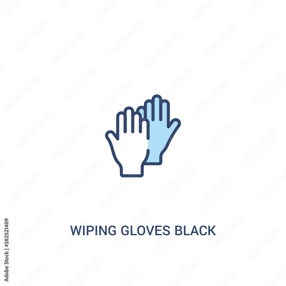 wiping gloves black pair concept 2 colored icon. simple line element illustration. outline blue wiping gloves black pair symbol. can be used for web and mobile ui/ux. wiping gloves black pair concept 2 colored icon. simple line element illustration. outline blue wiping gloves black pair symbol. can be used for web and mobile ui/ux.