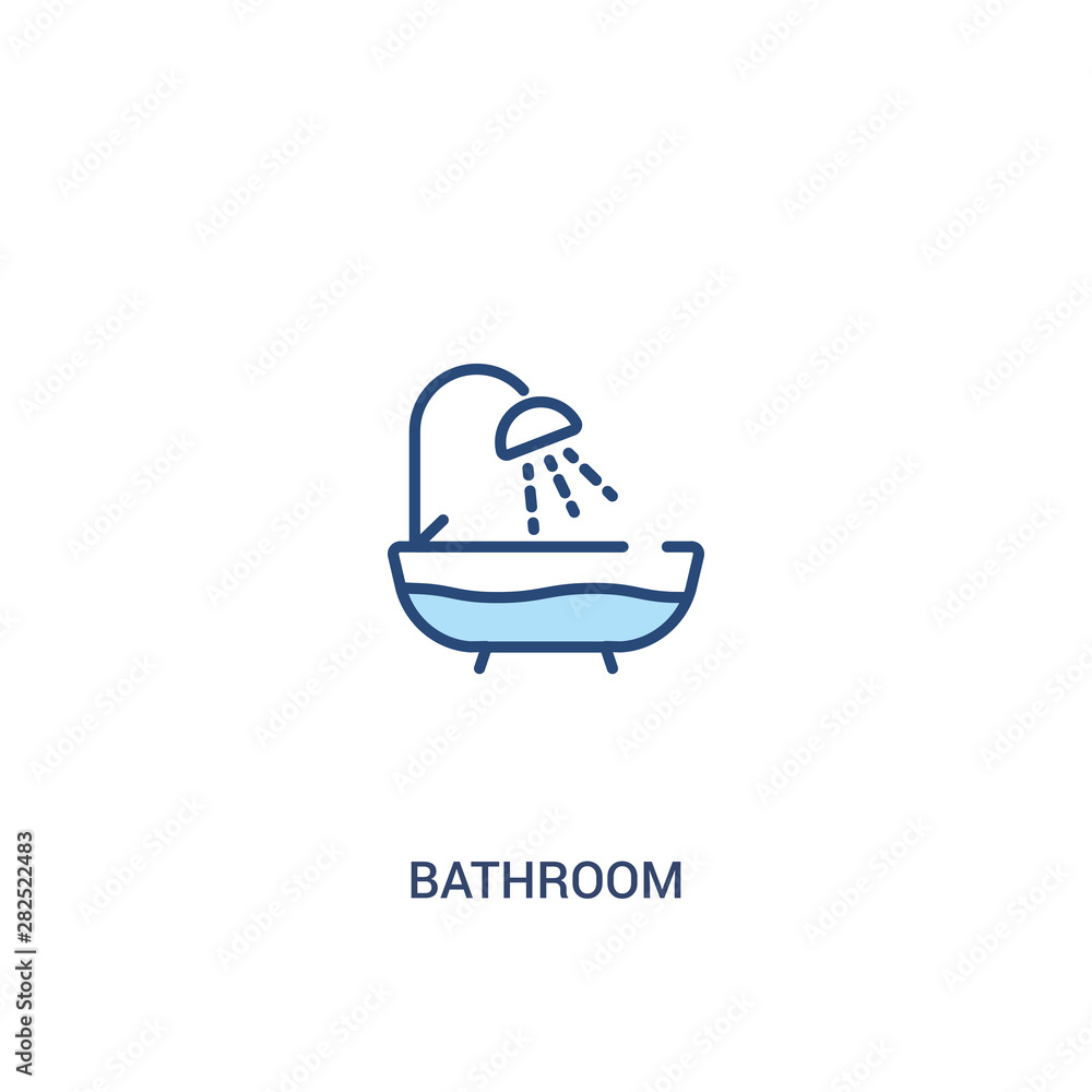 bathroom concept 2 colored icon. simple line element illustration. outline blue bathroom symbol. can be used for web and mobile ui/ux. bathroom concept 2 colored icon. simple line element illustration. outline blue bathroom symbol. can be used for web and mobile ui/ux.