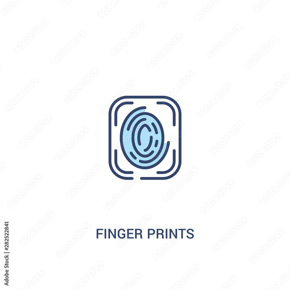 finger prints concept 2 colored icon. simple line element illustration. outline blue finger prints symbol. can be used for web and mobile ui/ux. finger prints concept 2 colored icon. simple line element illustration. outline blue finger prints symbol. can be used for web and mobile ui/ux.