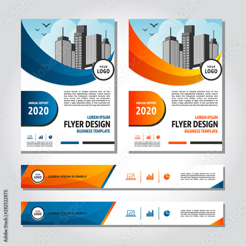 Business abstract vector template. Brochure design, cover modern layout, annual report, poster, flayer in A-4, geometric - Vector