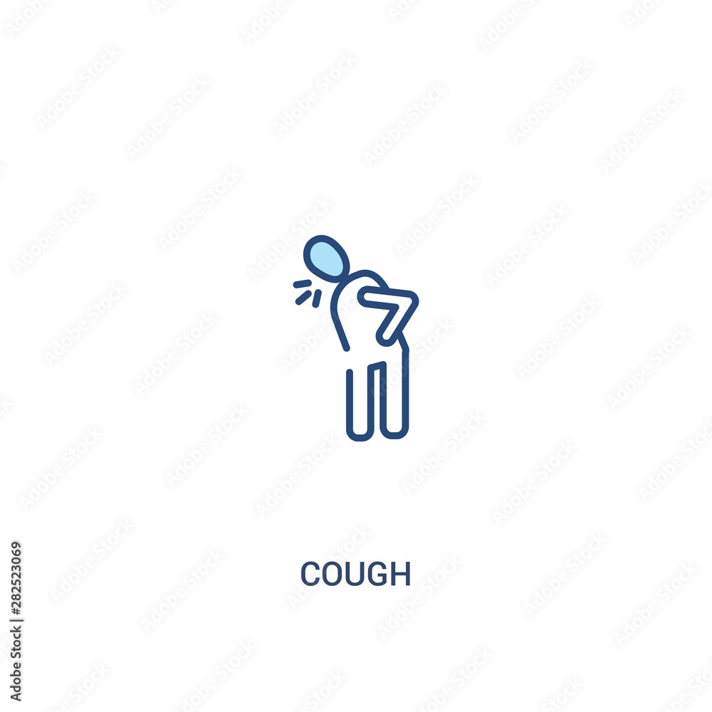 cough concept 2 colored icon. simple line element illustration. outline blue cough symbol. can be used for web and mobile ui/ux. cough concept 2 colored icon. simple line element illustration. outline blue cough symbol. can be used for web and mobile ui/ux.
