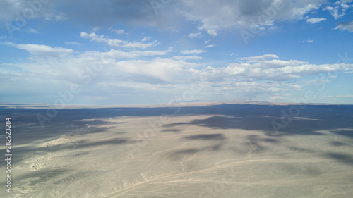 desert, sands. Mongolia. sand desert top view. desert horizon