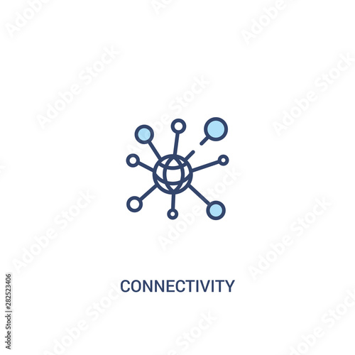 connectivity concept 2 colored icon. simple line element illustration. outline blue connectivity symbol. can be used for web and mobile ui/ux.