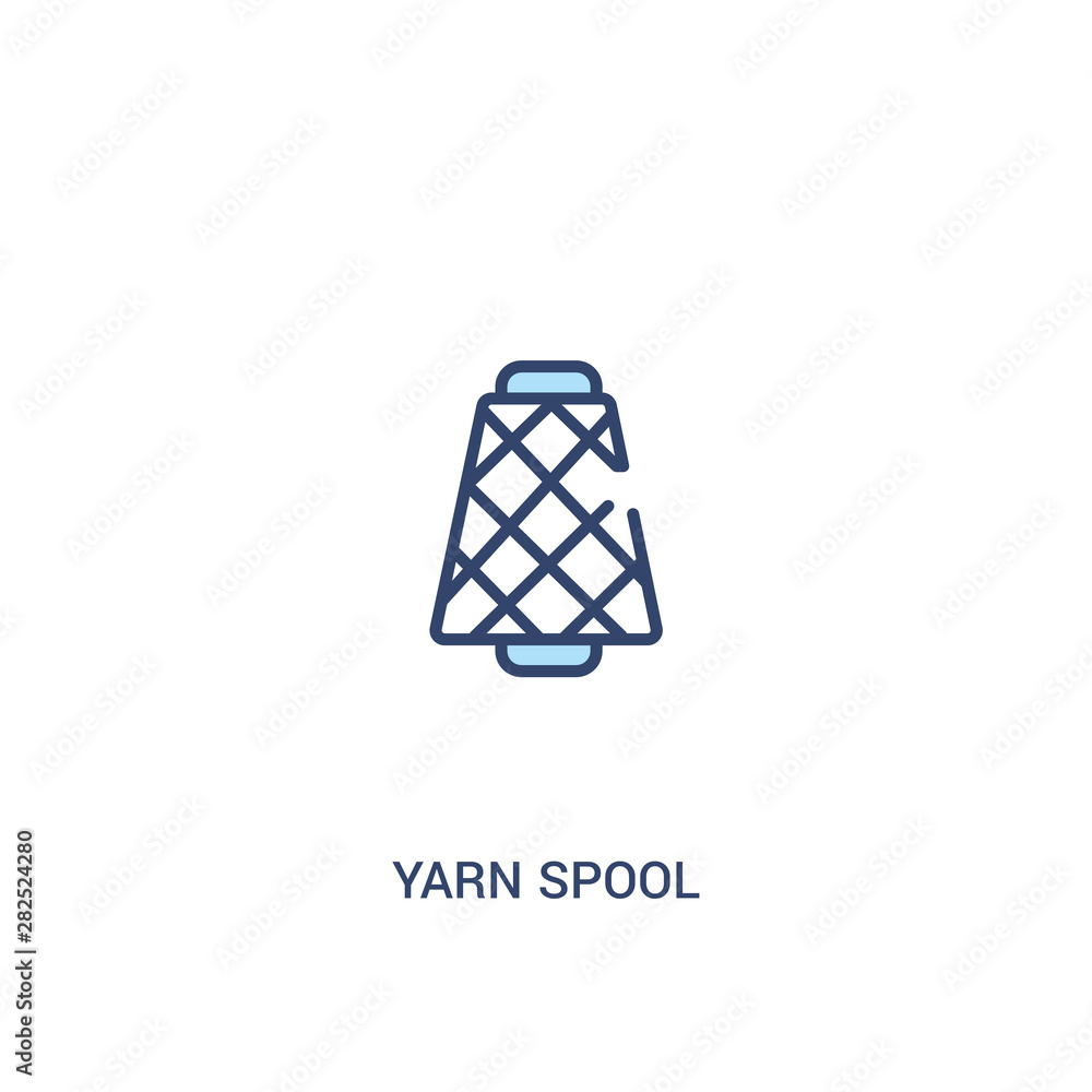 yarn spool concept 2 colored icon. simple line element illustration. outline blue yarn spool symbol. can be used for web and mobile ui/ux. yarn spool concept 2 colored icon. simple line element illustration. outline blue yarn spool symbol. can be used for web and mobile ui/ux.