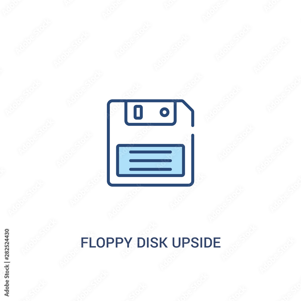 floppy disk upside down concept 2 colored icon. simple line element illustration. outline blue floppy disk upside down symbol. can be used for web and mobile ui/ux. floppy disk upside down concept 2 colored icon. simple line element illustration. outline blue floppy disk upside down symbol. can be used for web and mobile ui/ux.