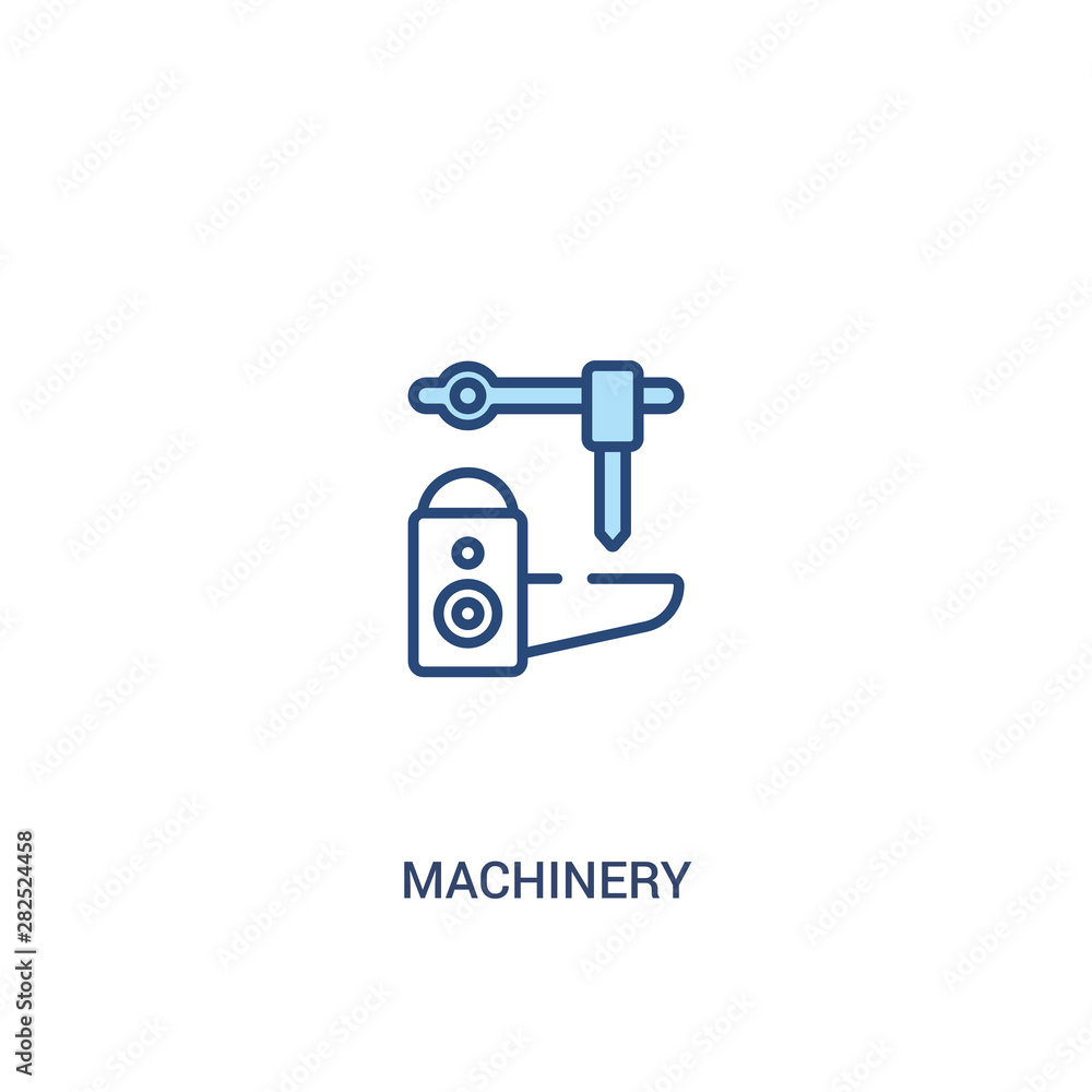 machinery concept 2 colored icon. simple line element illustration. outline blue machinery symbol. can be used for web and mobile ui/ux. machinery concept 2 colored icon. simple line element illustration. outline blue machinery symbol. can be used for web and mobile ui/ux.