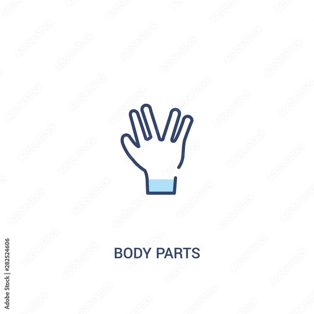 body parts concept 2 colored icon. simple line element illustration. outline blue body parts symbol. can be used for web and mobile ui/ux. body parts concept 2 colored icon. simple line element illustration. outline blue body parts symbol. can be used for web and mobile ui/ux.
