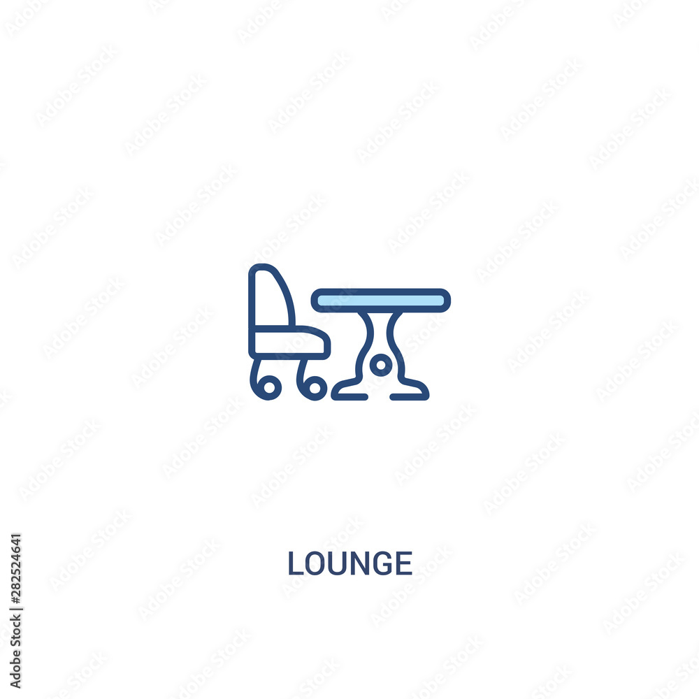 lounge concept 2 colored icon. simple line element illustration. outline blue lounge symbol. can be used for web and mobile ui/ux. lounge concept 2 colored icon. simple line element illustration. outline blue lounge symbol. can be used for web and mobile ui/ux.