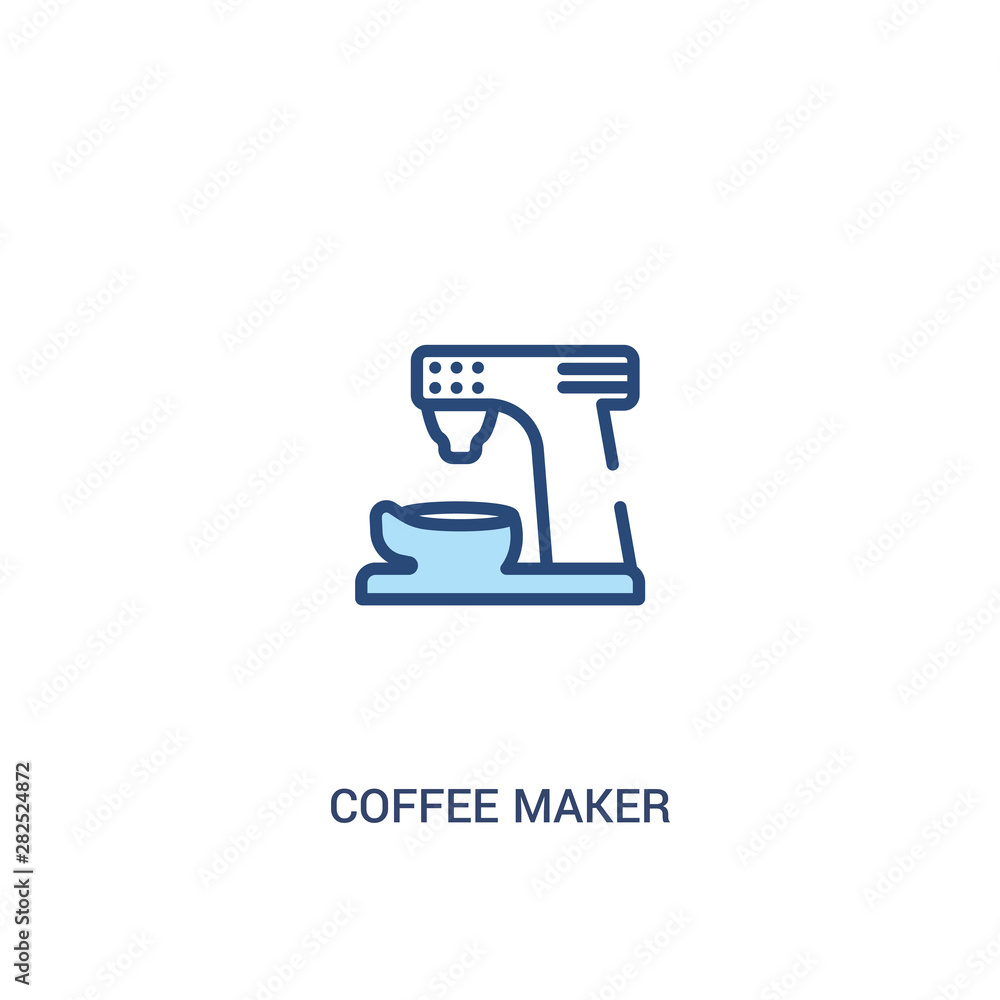 coffee maker concept 2 colored icon. simple line element illustration. outline blue coffee maker symbol. can be used for web and mobile ui/ux. coffee maker concept 2 colored icon. simple line element illustration. outline blue coffee maker symbol. can be used for web and mobile ui/ux.