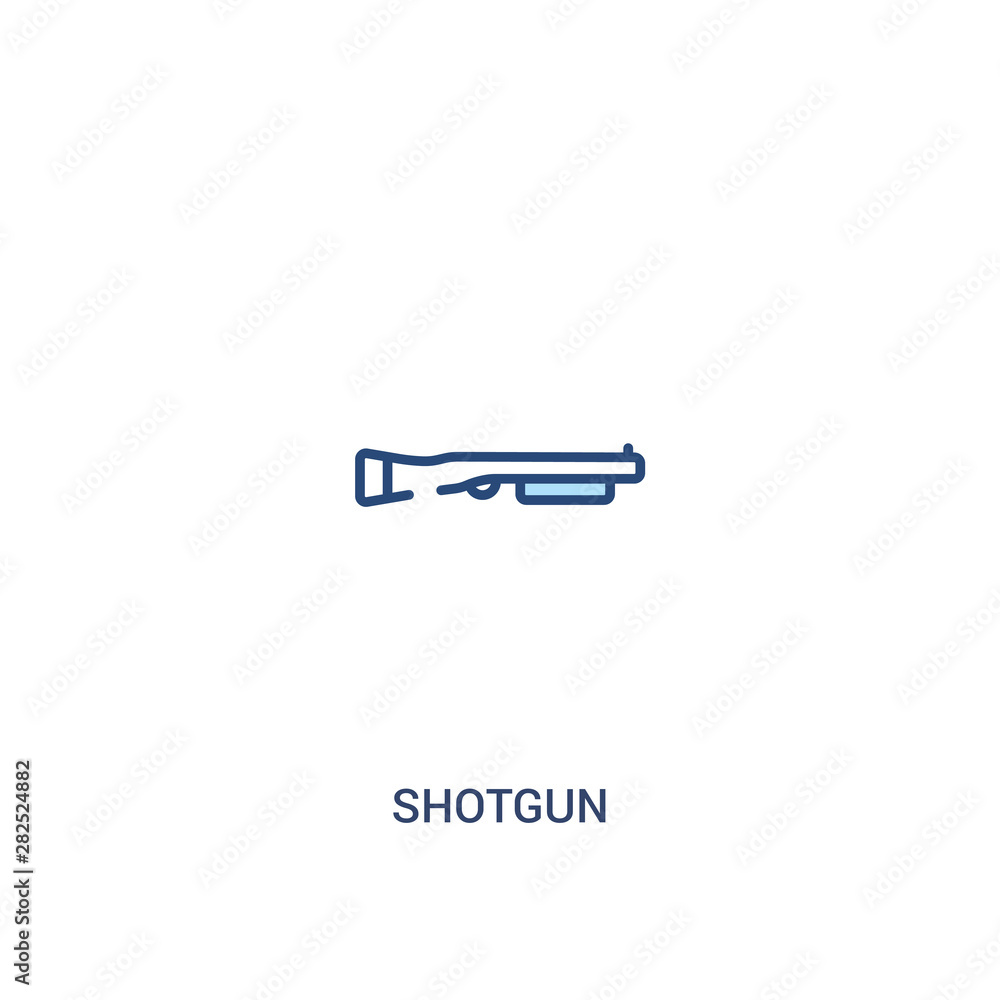 shotgun concept 2 colored icon. simple line element illustration. outline blue shotgun symbol. can be used for web and mobile ui/ux. shotgun concept 2 colored icon. simple line element illustration. outline blue shotgun symbol. can be used for web and mobile ui/ux.