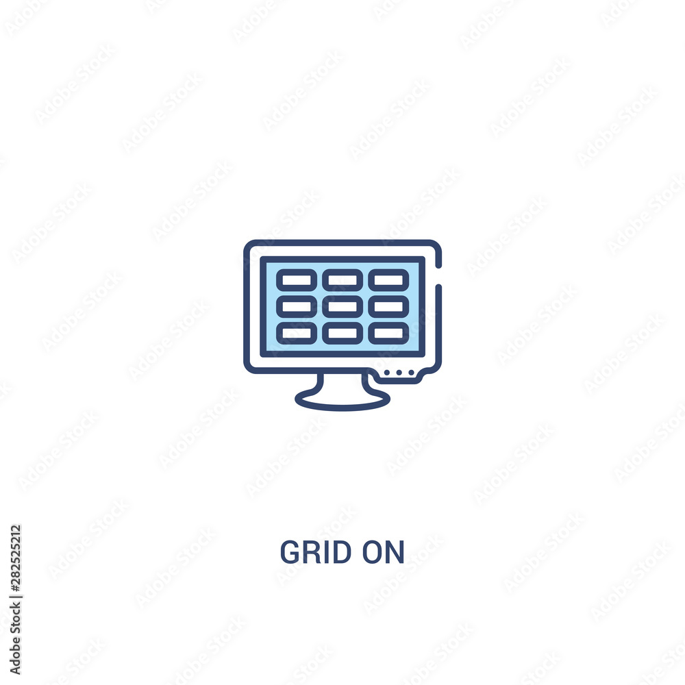 grid on concept 2 colored icon. simple line element illustration. outline blue grid on symbol. can be used for web and mobile ui/ux. grid on concept 2 colored icon. simple line element illustration. outline blue grid on symbol. can be used for web and mobile ui/ux.