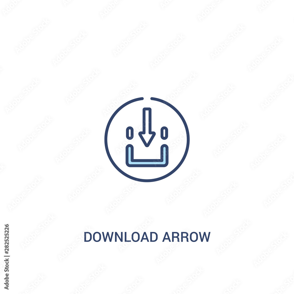download arrow concept 2 colored icon. simple line element illustration. outline blue download arrow symbol. can be used for web and mobile ui/ux. download arrow concept 2 colored icon. simple line element illustration. outline blue download arrow symbol. can be used for web and mobile ui/ux.