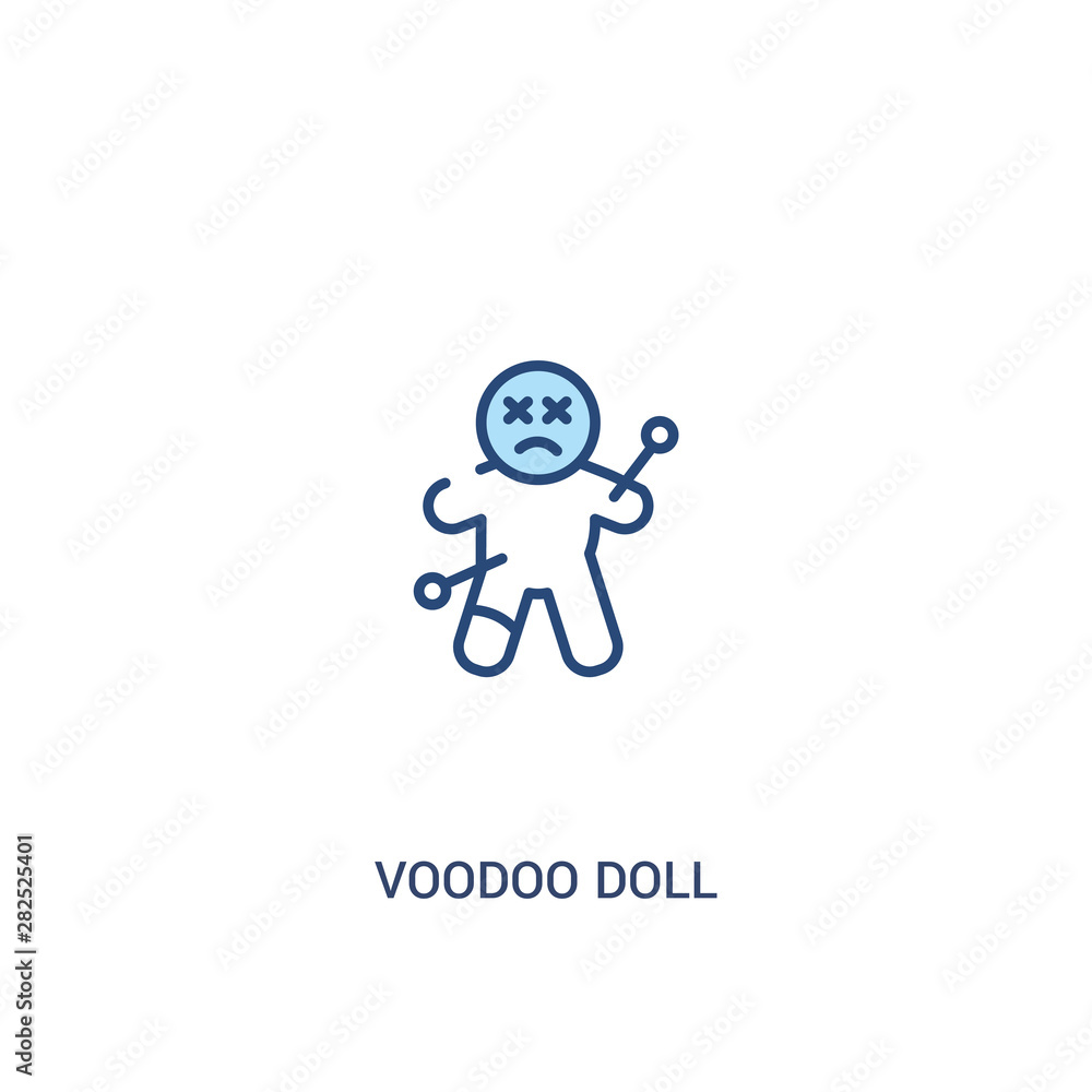 voodoo doll concept 2 colored icon. simple line element illustration. outline blue voodoo doll symbol. can be used for web and mobile ui/ux. voodoo doll concept 2 colored icon. simple line element illustration. outline blue voodoo doll symbol. can be used for web and mobile ui/ux.
