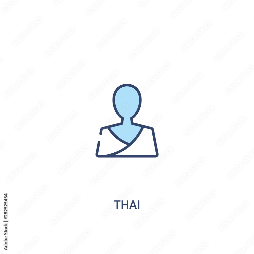 thai concept 2 colored icon. simple line element illustration. outline blue thai symbol. can be used for web and mobile ui/ux. thai concept 2 colored icon. simple line element illustration. outline blue thai symbol. can be used for web and mobile ui/ux.
