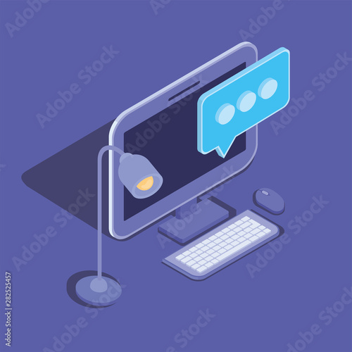 desktop computer technology device icon