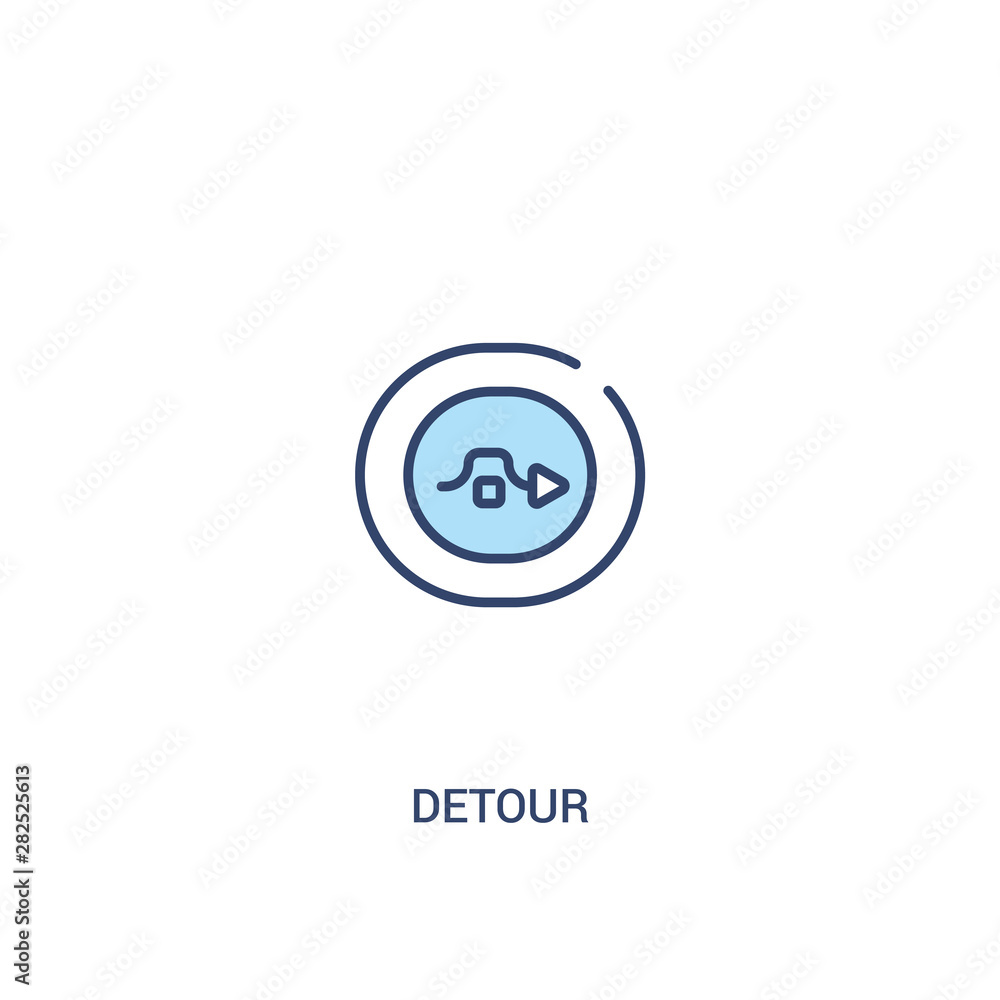 detour concept 2 colored icon. simple line element illustration. outline blue detour symbol. can be used for web and mobile ui/ux. detour concept 2 colored icon. simple line element illustration. outline blue detour symbol. can be used for web and mobile ui/ux.