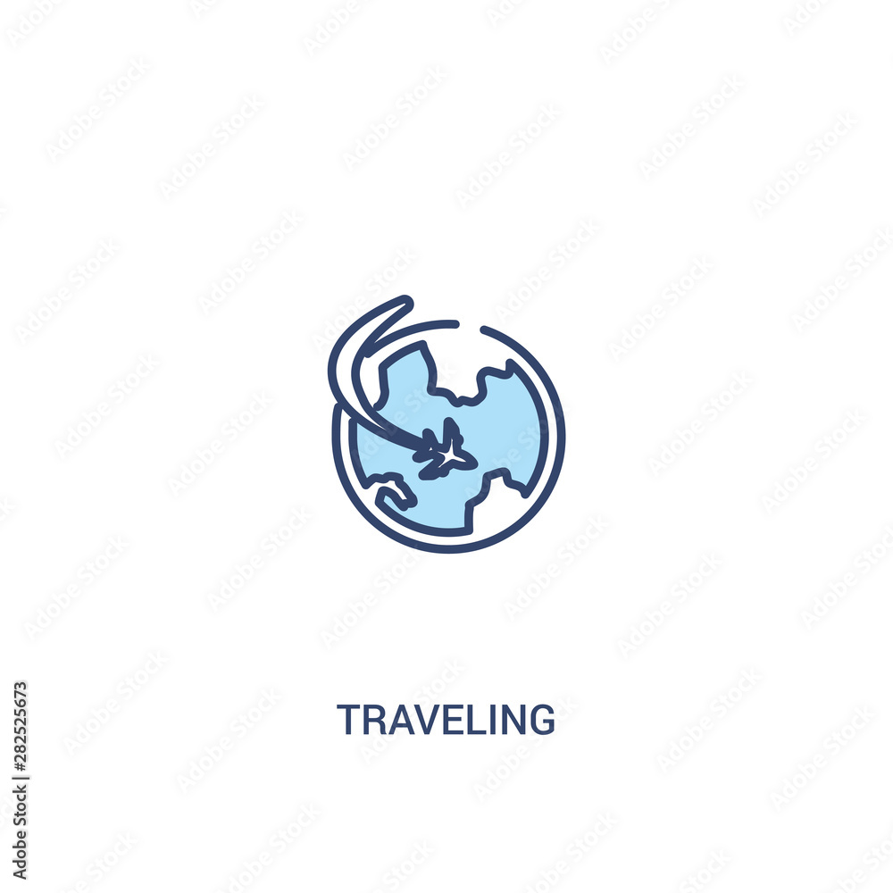 traveling concept 2 colored icon. simple line element illustration. outline blue traveling symbol. can be used for web and mobile ui/ux. traveling concept 2 colored icon. simple line element illustration. outline blue traveling symbol. can be used for web and mobile ui/ux.