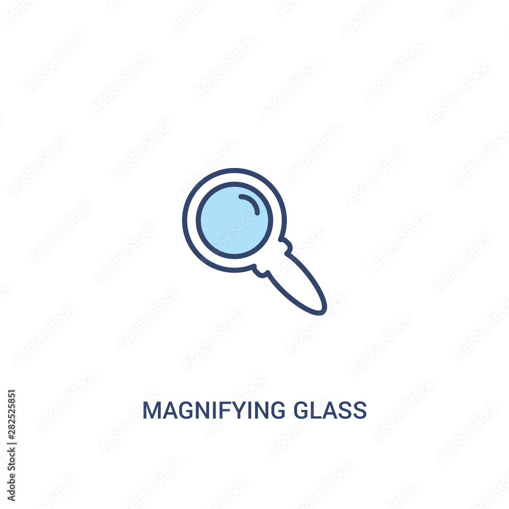 magnifying glass search button concept 2 colored icon. simple line element illustration. outline blue magnifying glass search button symbol. can be used for web and mobile ui/ux. magnifying glass search button concept 2 colored icon. simple line element illustration. outline blue magnifying glass search button symbol. can be used for web and mobile ui/ux.