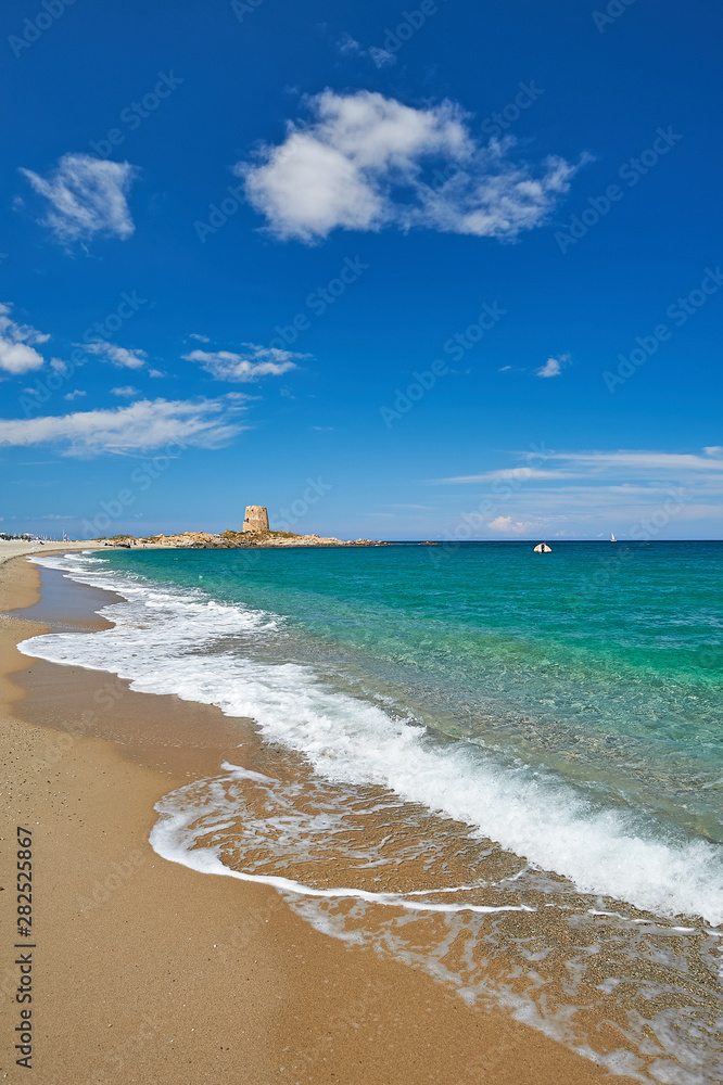 Sardinian beach near Torre di Bari, Italy