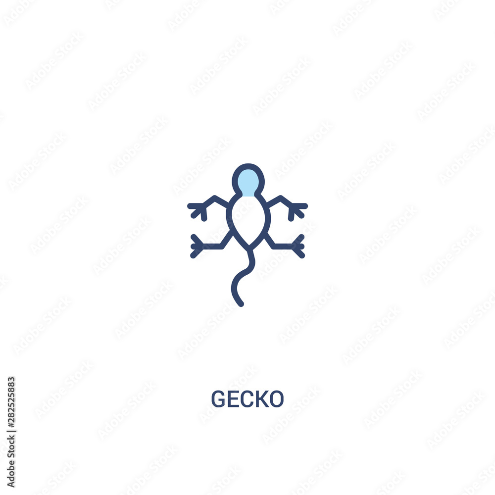 gecko concept 2 colored icon. simple line element illustration. outline blue gecko symbol. can be used for web and mobile ui/ux. gecko concept 2 colored icon. simple line element illustration. outline blue gecko symbol. can be used for web and mobile ui/ux.