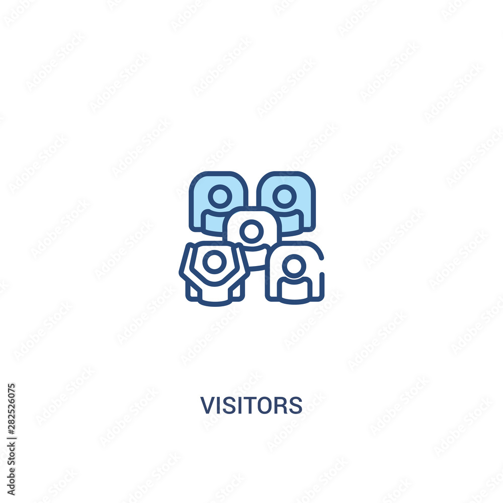 visitors concept 2 colored icon. simple line element illustration ...