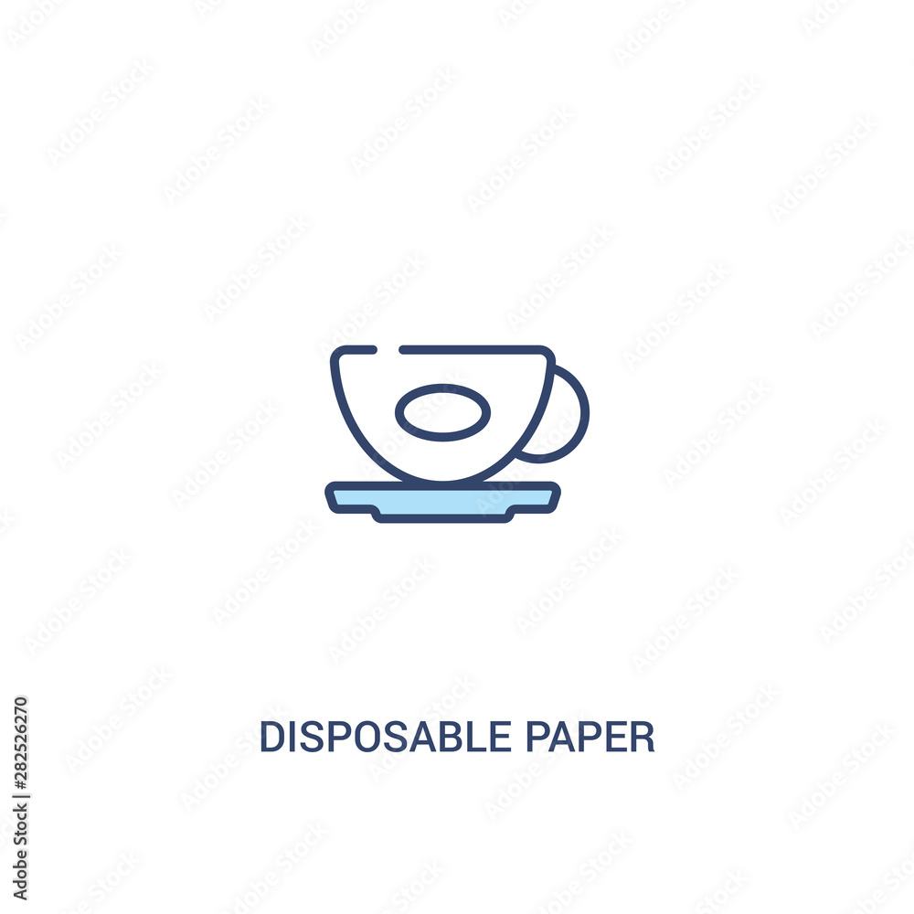 disposable paper cup concept 2 colored icon. simple line element illustration. outline blue disposable paper cup symbol. can be used for web and mobile ui/ux. disposable paper cup concept 2 colored icon. simple line element illustration. outline blue disposable paper cup symbol. can be used for web and mobile ui/ux.